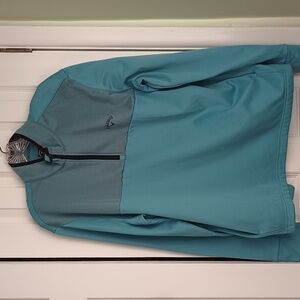 Callaway Golf Men's Teal & Black Trim Quarter-Zip Jacket Size XL.